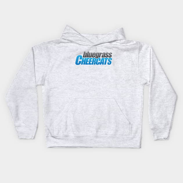 Gray/Blue Logo Kids Hoodie by bluegrasscheercats